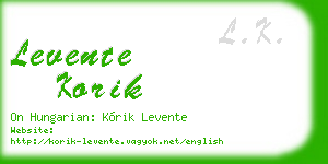 levente korik business card
